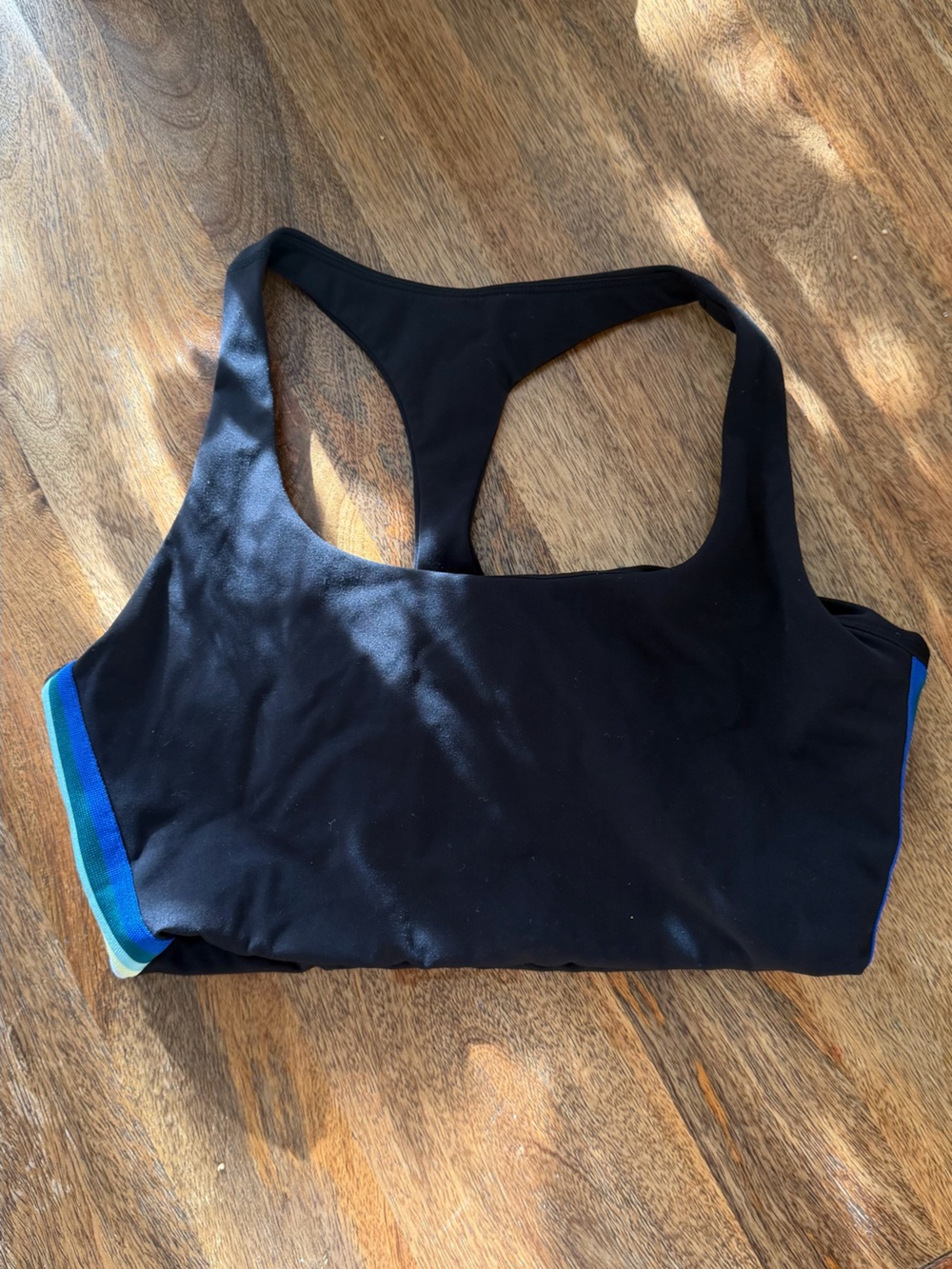 Black Sports Bra with Contrast Trim - Women's Intimates